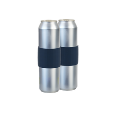 Blue beer can drink holder