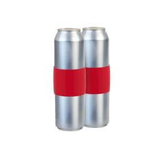 Red beer can drink holder